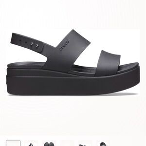 CROCS Women's Black Platform Sandals “Brooklyn Sandals”